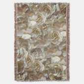 フローラエレガントバラ花弁パターン スローブランケット (正面縦)