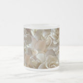 フローラエレガントバラ花弁パターン フロストグラスマグカップ (中央)