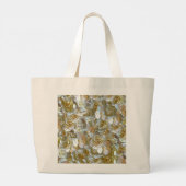 フローラエレガントバラ花弁パターン ラージトートバッグ (裏面)