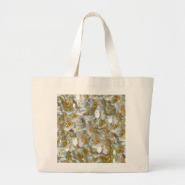 フローラエレガントバラ花弁パターン ラージトートバッグ