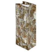 フローラエレガントバラ花弁パターン ワインギフトバッグ (裏面アングル)