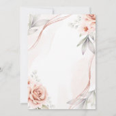 フローラエレガントバラ金ゴールドデザインイスラムAqiqa 招待状 (裏面)