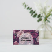 フローラエレガントバラQRコード名刺 名刺 (スタンド正面)