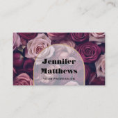 フローラエレガントバラQRコード名刺 名刺 (正面)