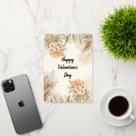 フローラエレガントバレンタイン 箔グリーティングカード