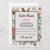 フローラエレガントパステルイースターブランチ招待状 招待状 (正面/裏面)