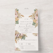 フローラエレガントパンパスグラスオールインワン結婚ズ オールインワン招待状 (内側)