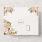 フローラエレガントパンパスグラスオールインワン結婚ズ オールインワン招待状 (裏面)