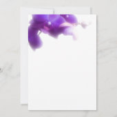 フローラエレガントパープルオーキッド日付を保存 招待状 (裏面)