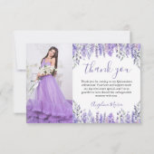 フローラエレガントパープルキンセアニラ写真 サンキューカード (裏面)