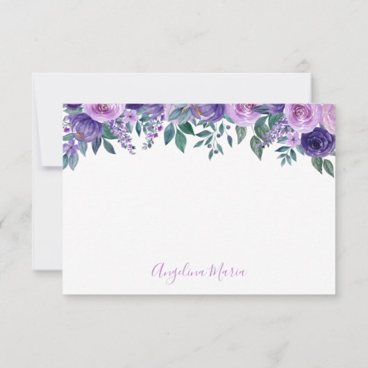 フローラエレガントパープルキンセアニラ サンキューカード (裏面)