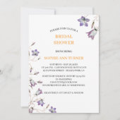 フローラエレガントパープルベルフラワーブライダルシャワー 招待状 (正面)