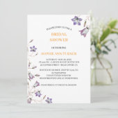 フローラエレガントパープルベルフラワーブライダルシャワー 招待状 (スタンド正面)