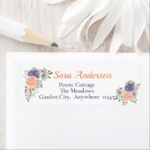 フローラエレガントパープル牡丹バラ ラベル (インサイチュ)