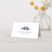 フローラエレガントパープル結婚植物薬 プレイスカード (裏面)