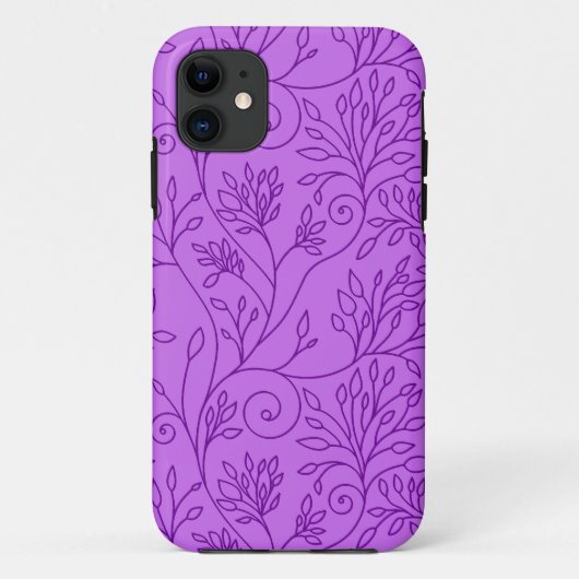 フローラエレガントパープルiPhone 5ケース Case-Mate iPhoneケース (裏面)