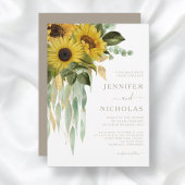 フローラエレガントヒマワラユーカリ結婚ス 招待状