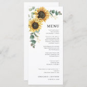 フローラエレガントヒマワリ結婚ユーカリ メニュー (正面/裏面)