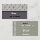 フローラエレガントビジネスまたはプロファイルカードテンプレート 名刺 (正面/裏面)