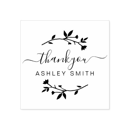 フローラエレガントビジネス感謝ゴム印 ラバースタンプ (インプリント)