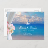 フローラエレガントビーチ夏の夕日を保存 案内ポストカード (正面/裏面)