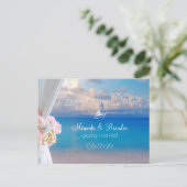 フローラエレガントビーチ夏の夕日を保存 案内ポストカード (スタンド正面)