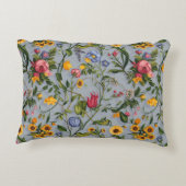 "フローラエレガントピローカスタムプリントホームデコール アクセントクッション (裏面)