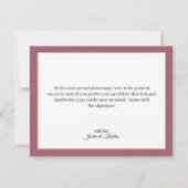 フローラエレガントピンクと白の牡丹 サンキューカード (裏面)