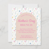 フローラエレガントピンクのアーチマザーデイブランチ 招待状 (正面)