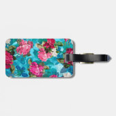 フローラエレガントピンクの花模様 ラゲッジタグ (裏面横)