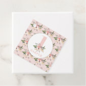 フローラエレガントピンクの誕生日パーティー フェイバータグ (インサイチュ)