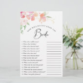 フローラエレガントピンクウォーター色ブライダルシャワーゲーム (スタンド正面)