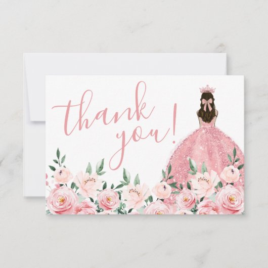 フローラエレガントピンクキンセアニラ写真 サンキューカード (正面)