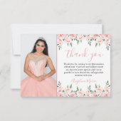 フローラエレガントピンクキンセアニラ写真 サンキューカード (裏面)