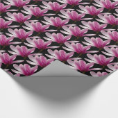 フローラエレガントピンクソーサーマグノリア ラッピングペーパー (角)