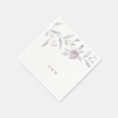 フローラエレガントピンクチノイ結婚ズモノグラム スタンダードカクテルナプキン (角)