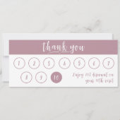 フローラエレガントピンクビジネスロゴ10ロイヤリティカード (裏面)