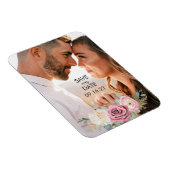 フローラエレガントピンクブラック日付磁石を保存 マグネット (右側)