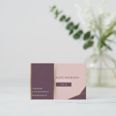 フローラエレガントピンクメイクアップアーティストヘアサロン 名刺 (スタンド正面)