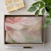 フローラエレガントピンクローズスクリプトエフェメラデクページ 薄葉紙 (ギフト)