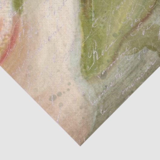 フローラエレガントピンクローズスクリプトエフェメラデクページ 薄葉紙 (詳細)