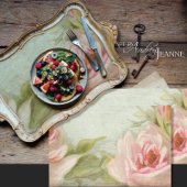 フローラエレガントピンクローズスクリプトエフェメラデクページ 薄葉紙