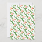 フローラエレガントピンクローズヴィンテージウェディング 招待状 (裏面)