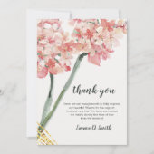 フローラエレガントピンク悔やみや弔慰メモリアルカード 招待状 (正面)