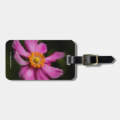 フローラエレガントピンク日本のアネモネ花 ラゲッジタグ (正面横)