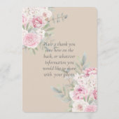 フローラエレガントピンク水色バラ&ピーニーズPr プログラム (裏面)