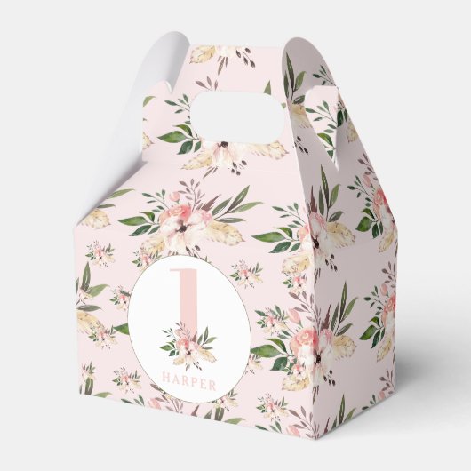 フローラエレガントピンク誕生日 フェイバーボックス (正面サイド)