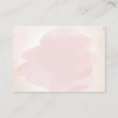 フローラエレガントピンク赤ちゃんシャワーベビー予測 エンクロージャーカード (裏面)