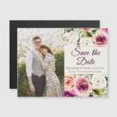 フローラエレガントピンク赤面パープル日付を保存 (正面/裏面)