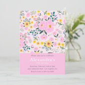 フローラエレガントピンク76歳の誕生日 招待状 (スタンド正面)